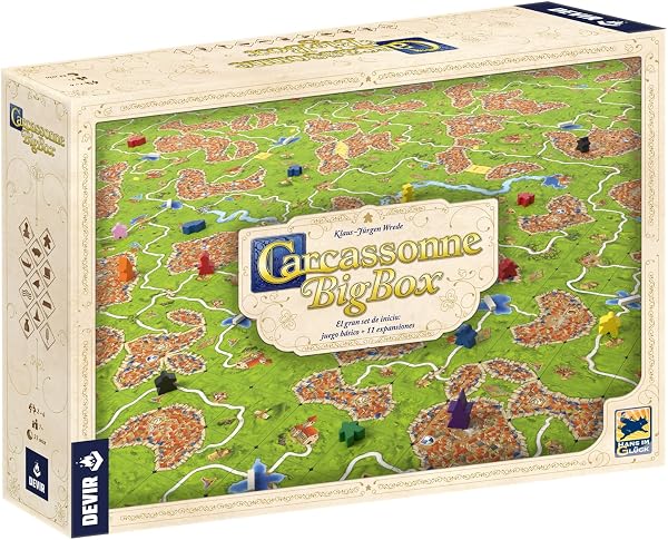 Jogo de Tabuleiro Carcassonne (Edição Portuguesa — Construção de Mapa Medieval)