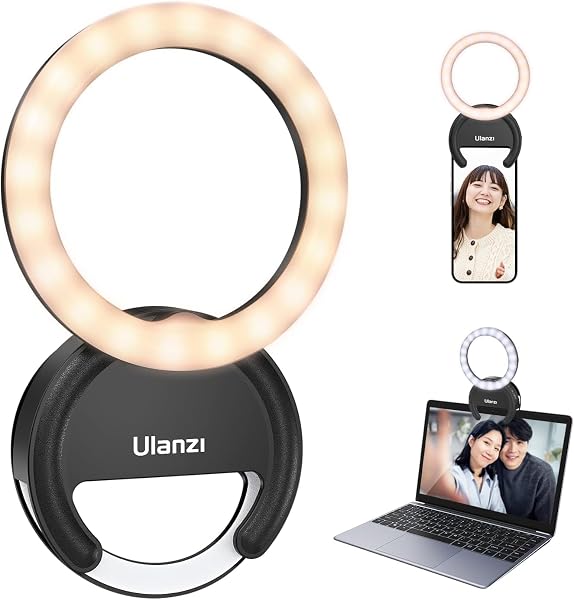 Luz Circular / Painel LED CRI 97+ Ulanzi Vijim Bicolor Recarregável para Fotografia e Vídeo
